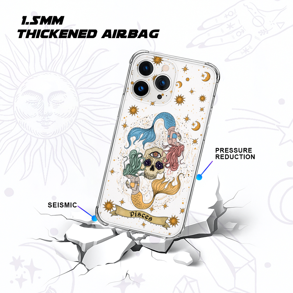 Purplehecate Pisces Zodiac Clear Phone Case