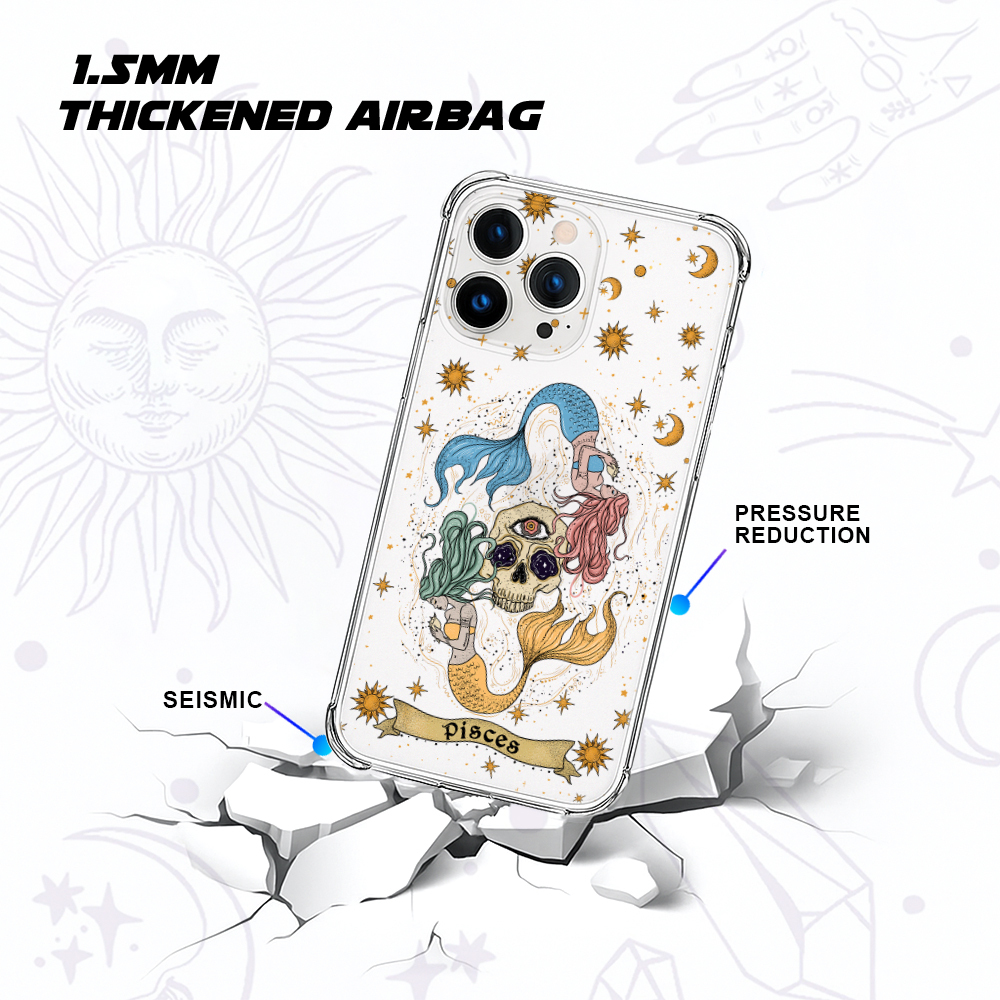 Purplehecate Pisces Zodiac Clear Phone Case