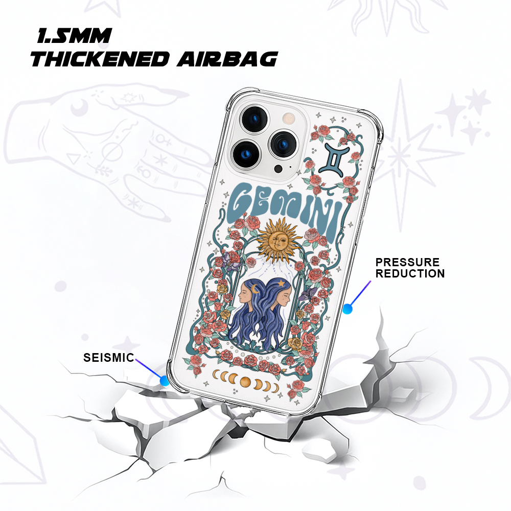 Purplehecate Gemini Zodiac Clear Phone Case