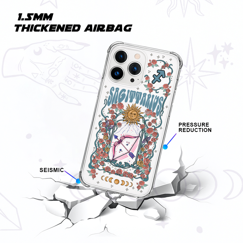 Purplehecate Sagittarius Spirit Zodiac Clear Phone Case