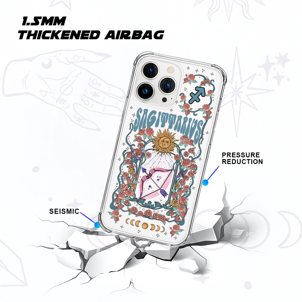 Purplehecate Sagittarius Spirit Zodiac Clear Phone Case