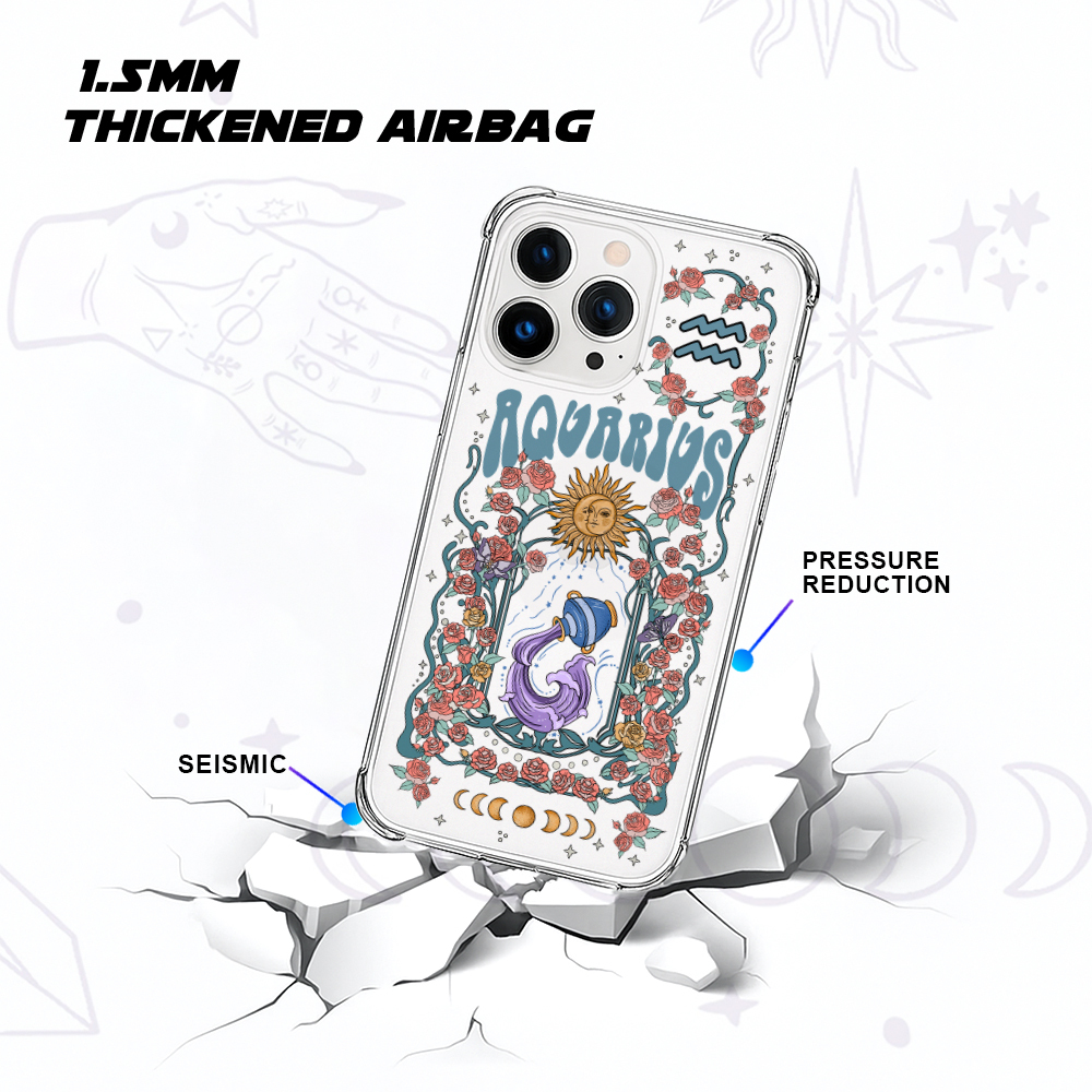Purplehecate Aquarius Spirit Zodiac Clear Phone Case