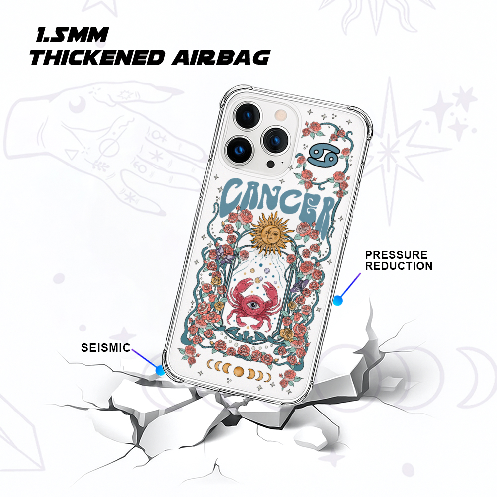 Purplehecate Cancer Spirit Zodiac Clear Phone Case