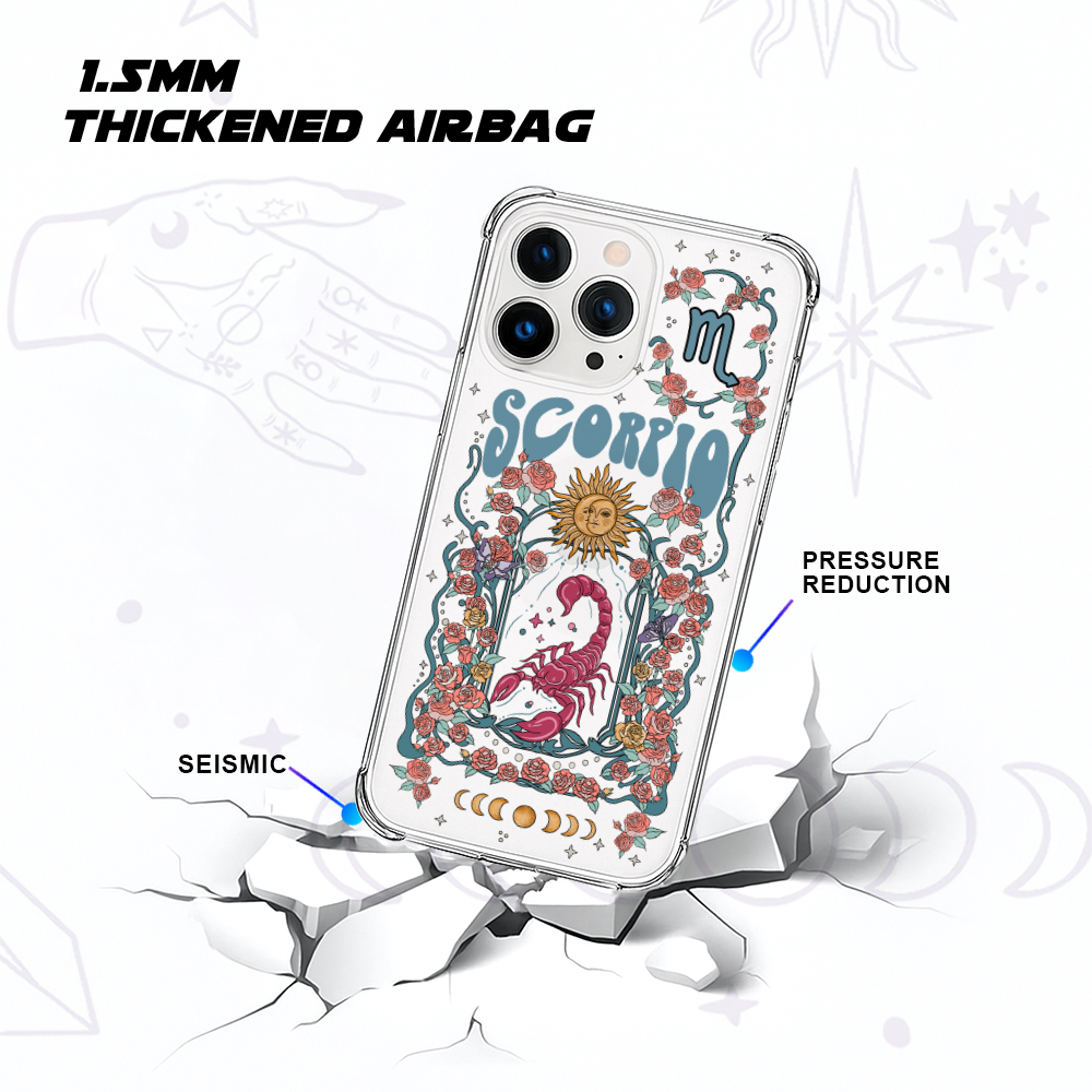 Purplehecate Scorpio Spirit Zodiac Clear Phone Case