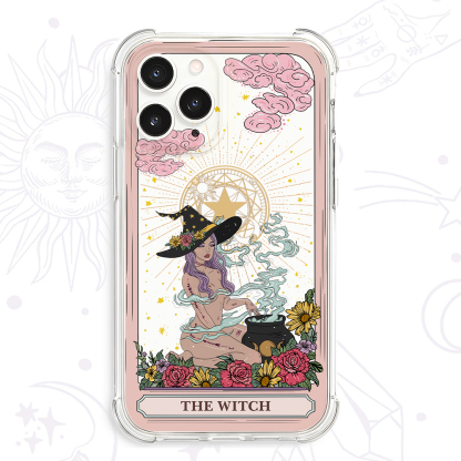 Purplehecate The Witch Tarot Clear Phone Case