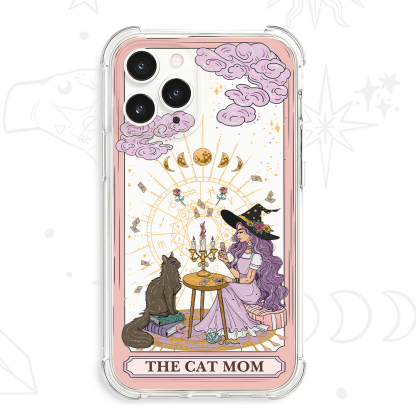 Purplehecate The Cat Witch Mom Tarot Clear Phone Case