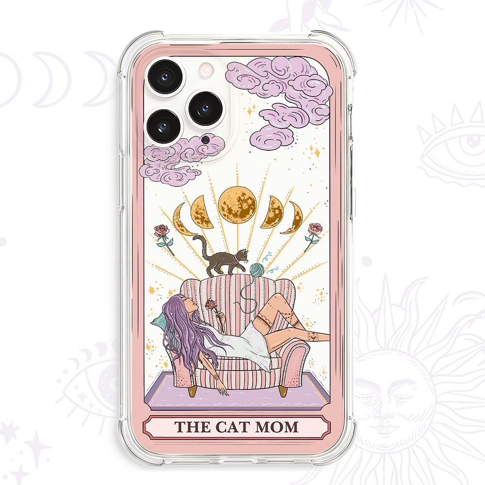 Purplehecate The Cat Mom Tarot Clear Phone Case