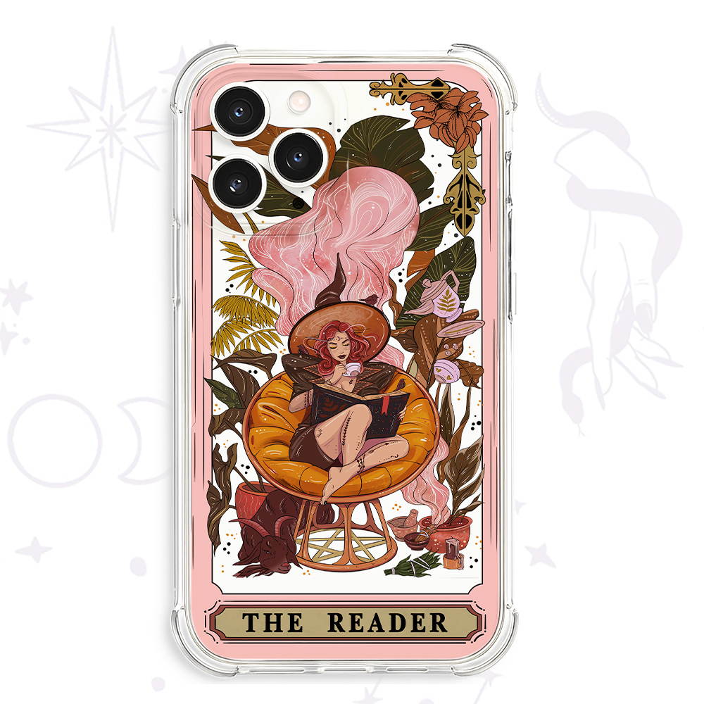 Purplehecate The Reader Tarot Clear Phone Case