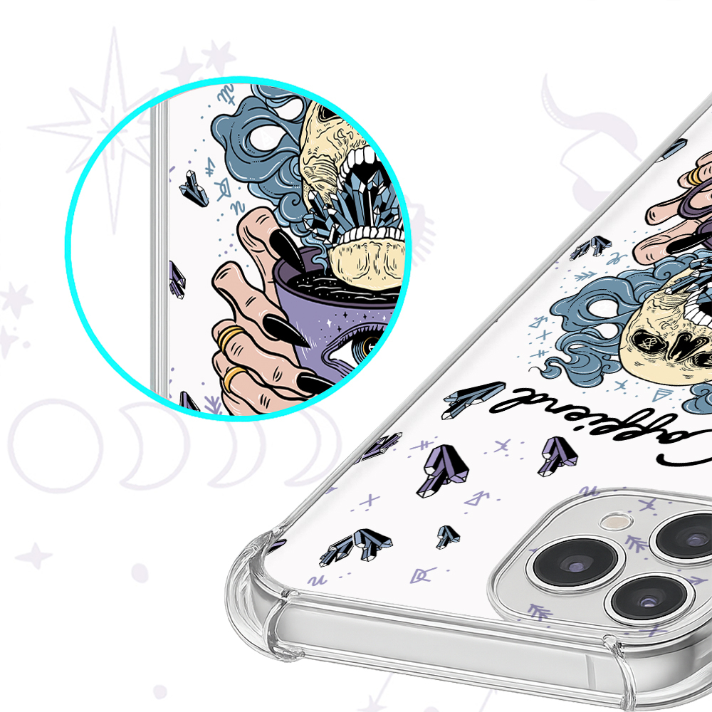 Purplehecate Caffiend Clear Phone Case