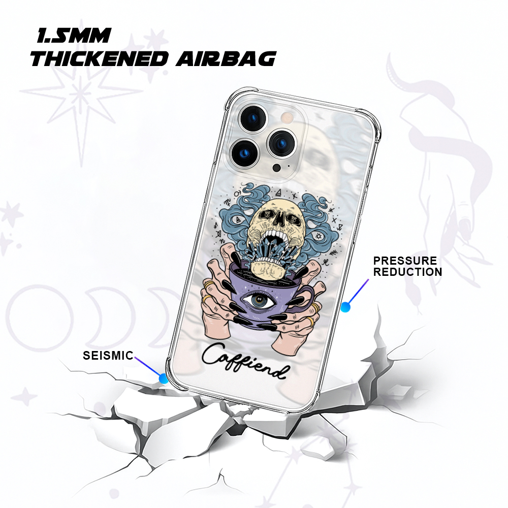Purplehecate Caffiend Clear Phone Case