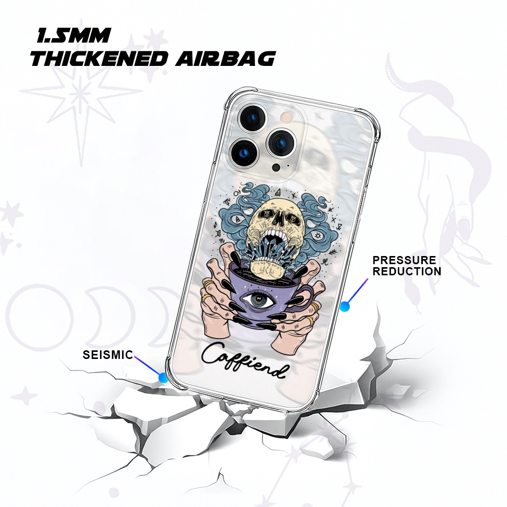 Purplehecate Caffiend Clear Phone Case