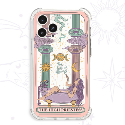Purplehecate The High Priestess Tarot Clear Phone Case