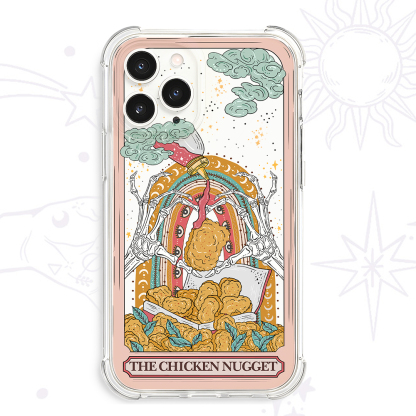 Purplehecate The Chicken Nugget Food Tarot Clear Phone Case
