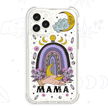 Purplehecate Gothic Mama Rainbow Clear Phone Case