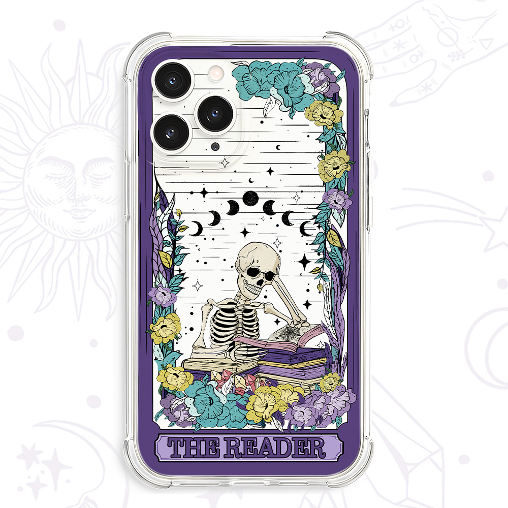 Purplehecate The Reader Tarot Card Clear Phone Case