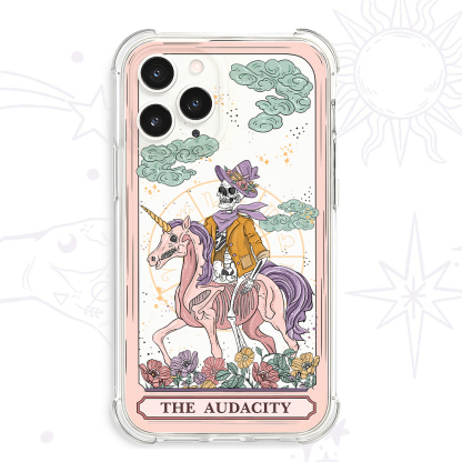 Purplehecate The Audacity Tarot Card Clear Phone Case