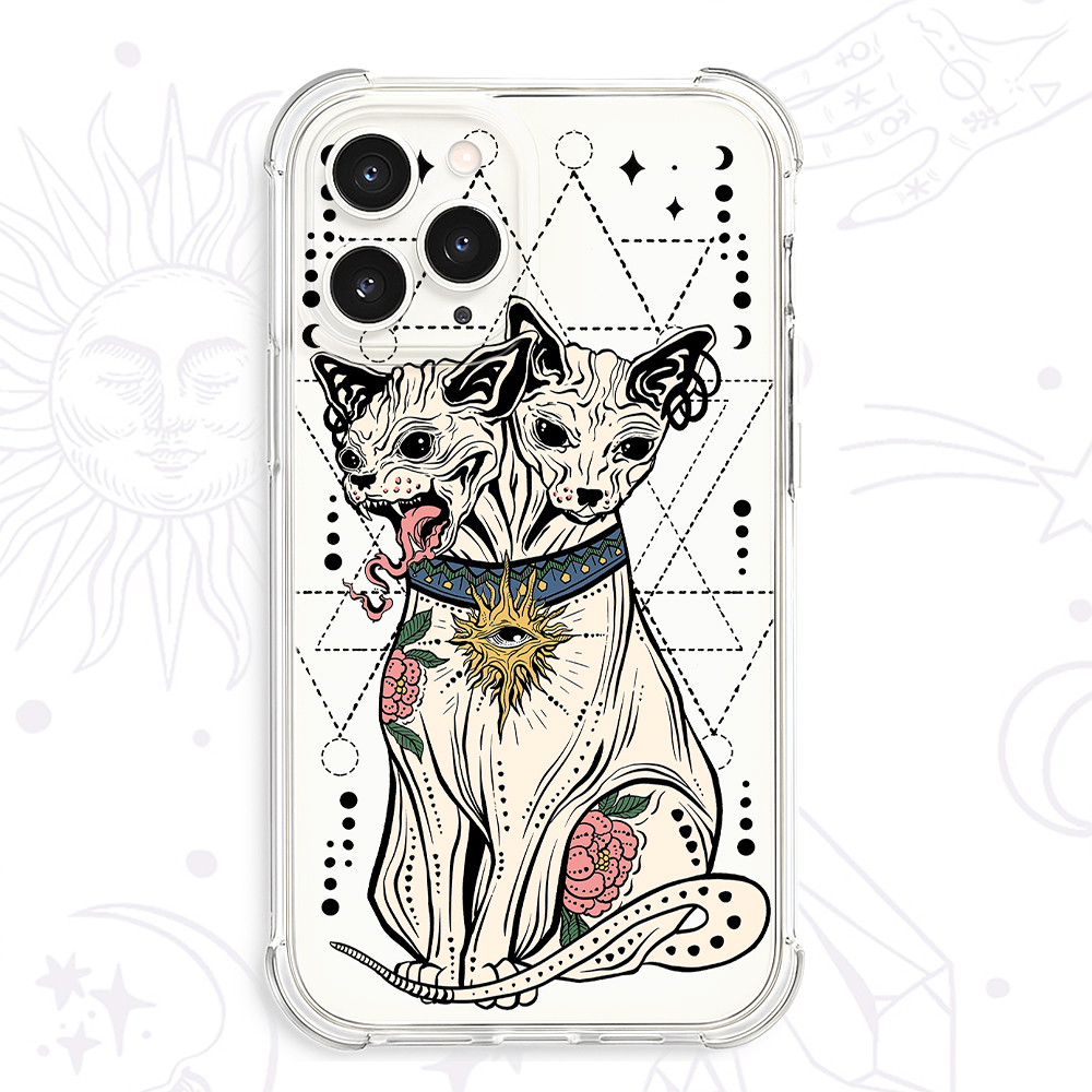 Purplehecate The Cat Goddess Bastet Clear Phone Case