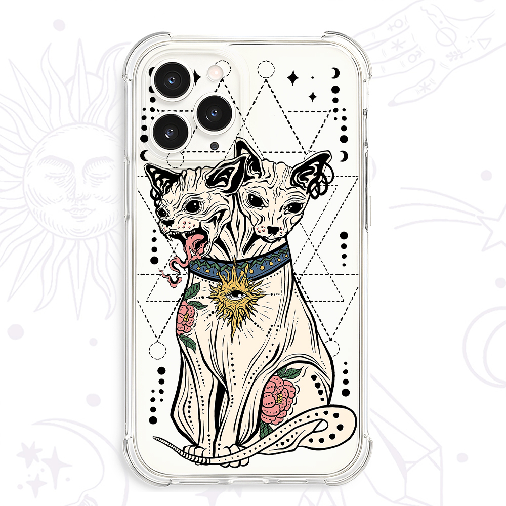 Purplehecate The Cat Goddess Bastet Clear Phone Case