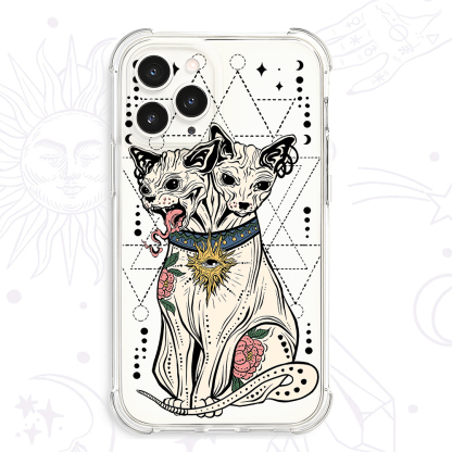 Purplehecate The Cat Goddess Bastet Clear Phone Case