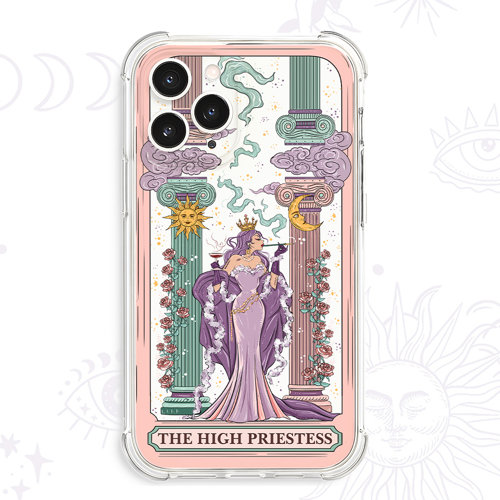 Purplehecate The High Priestess Tarot Card Clear Phone Case