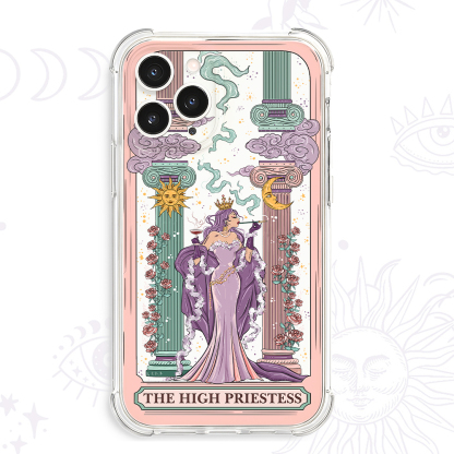 Purplehecate The High Priestess Tarot Card Clear Phone Case