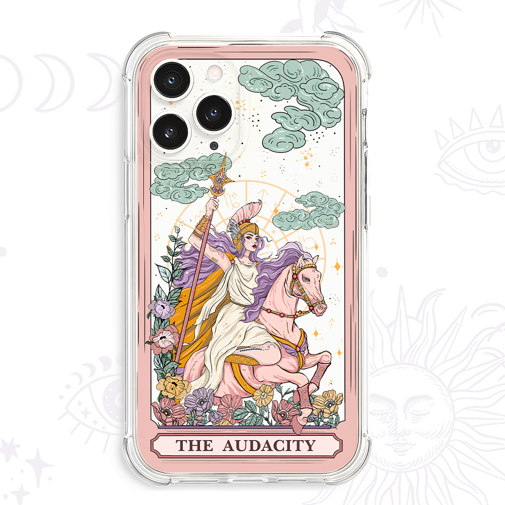 Purplehecate The Audacity Tarot Card Clear Phone Case