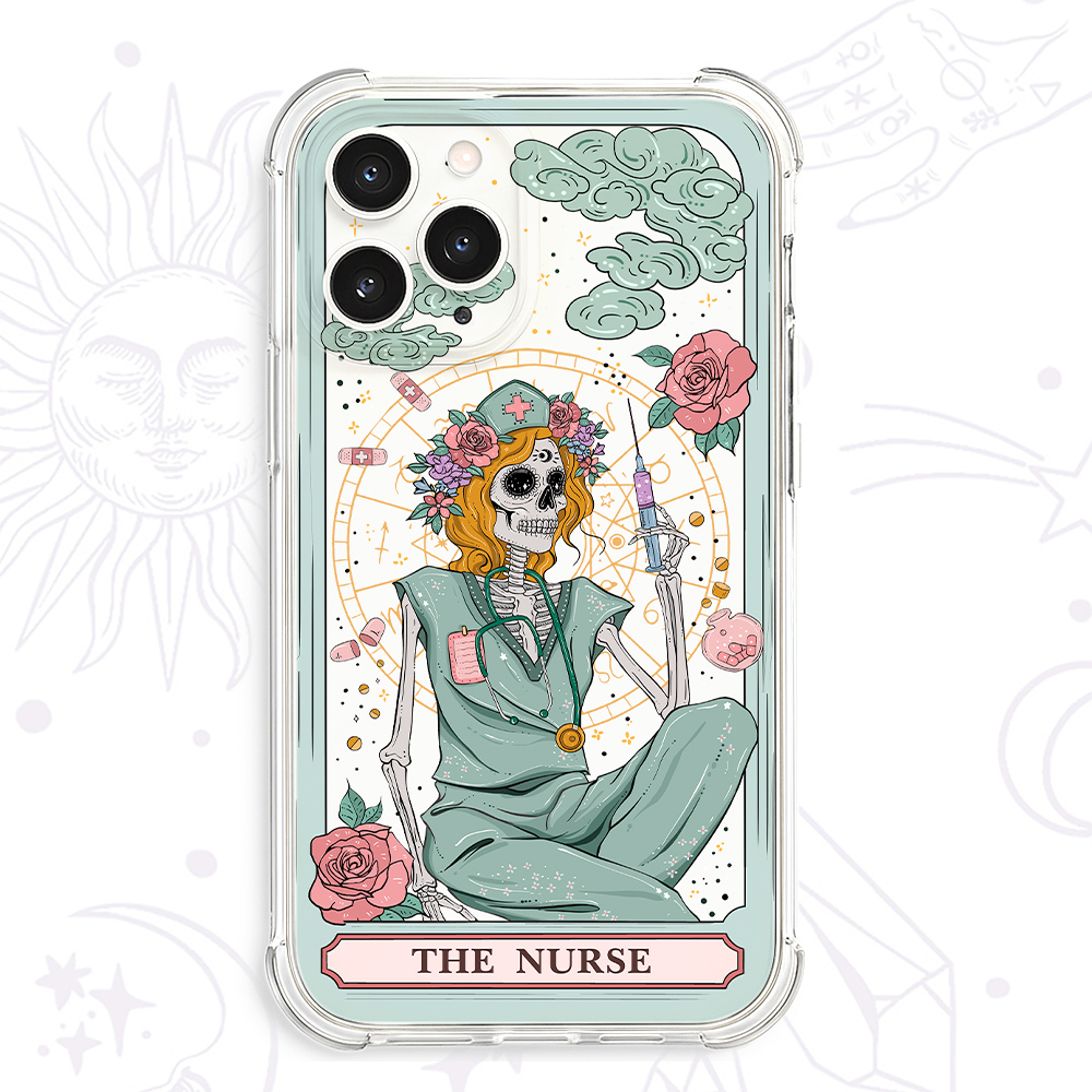 Purplehecate The Nurse Tarot Clear Phone Case