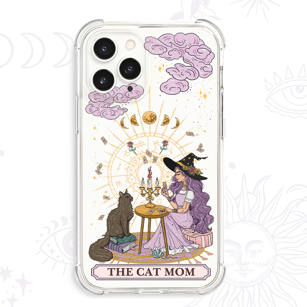 Purplehecate The Cat Witch Mom Clear Phone Case