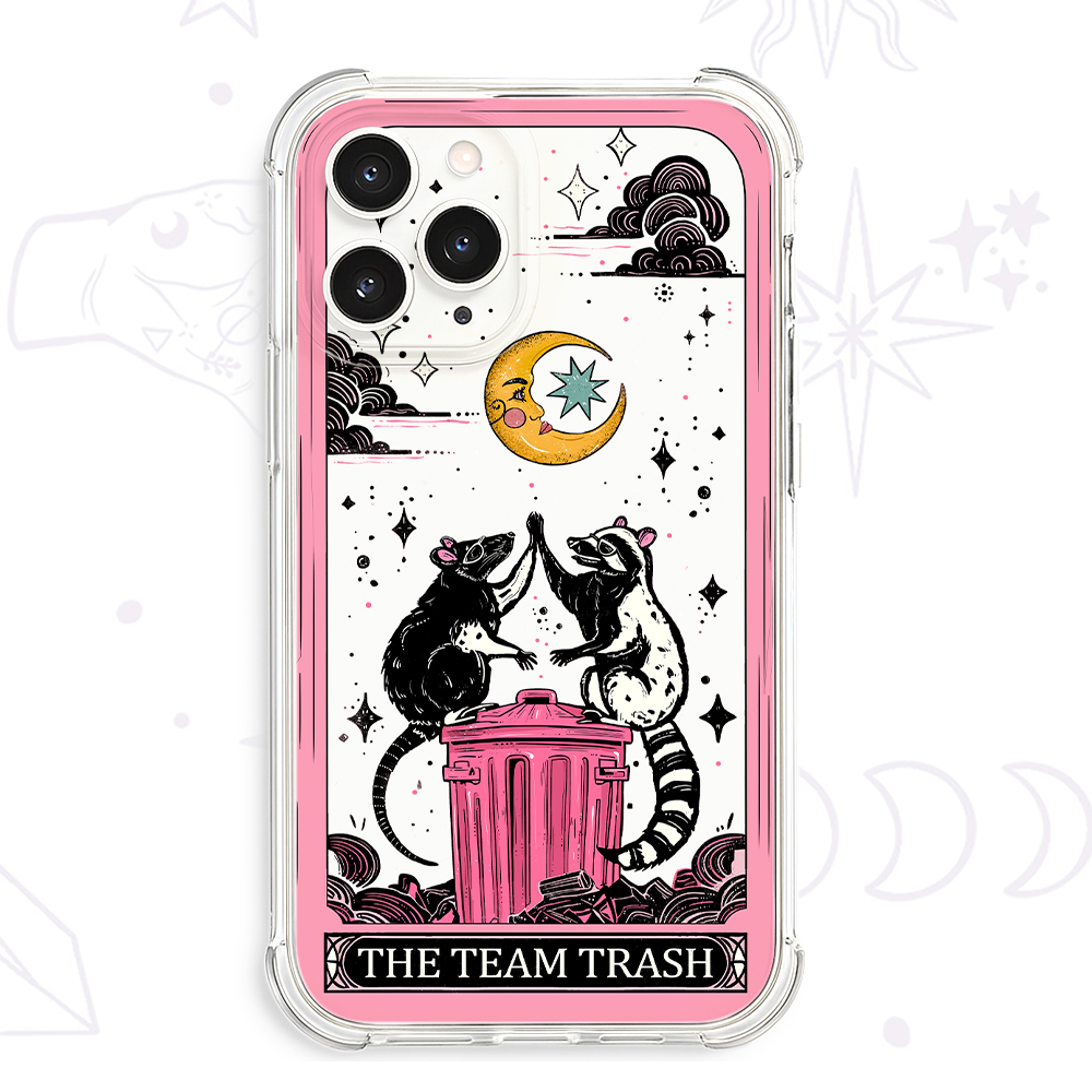 Purplehecate The Team Trash Opossum Tarot Clear Phone Case