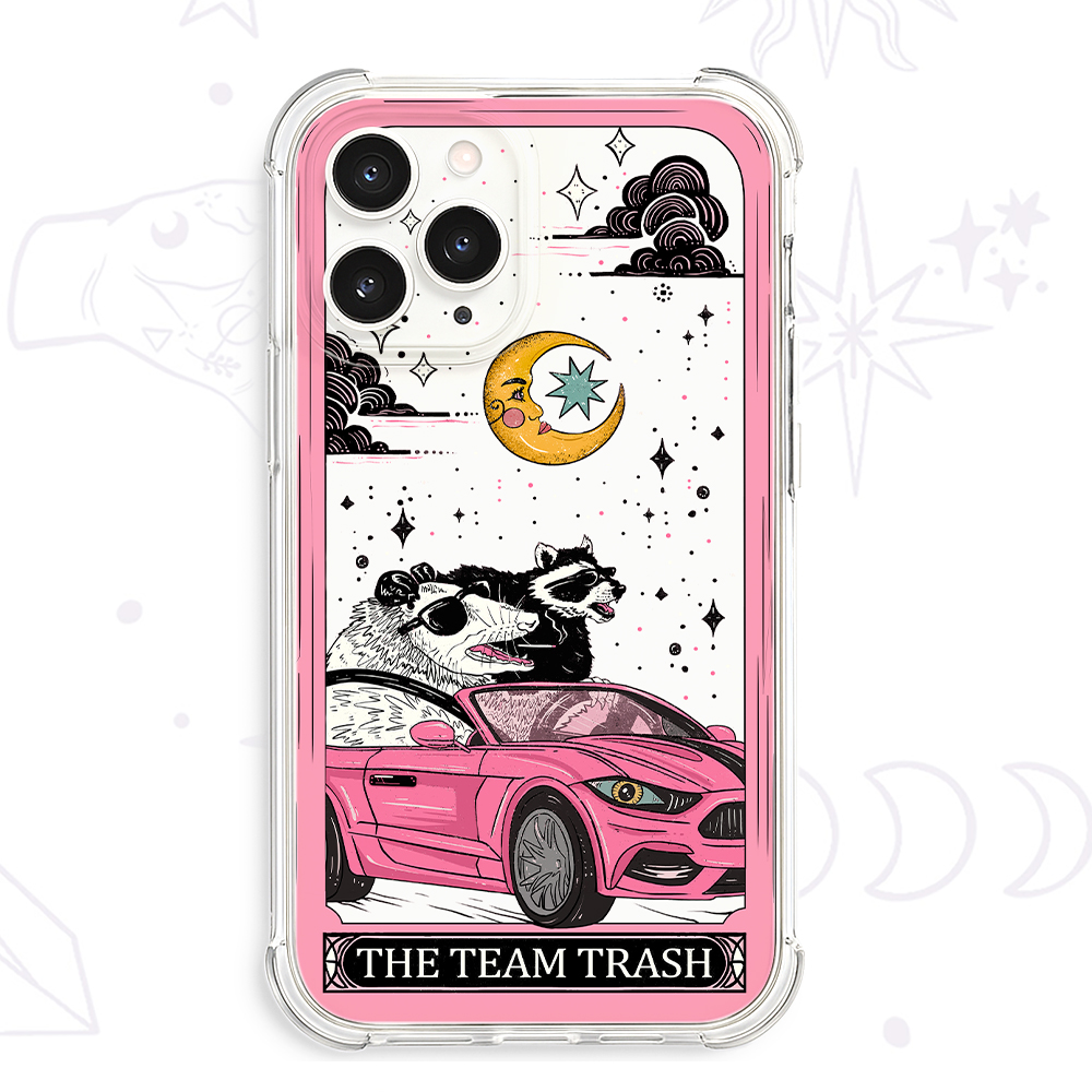 Purplehecate The Team Trash Tarot Card Clear Phone Case