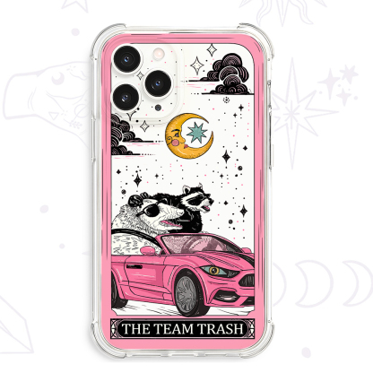 Purplehecate The Team Trash Tarot Card Clear Phone Case