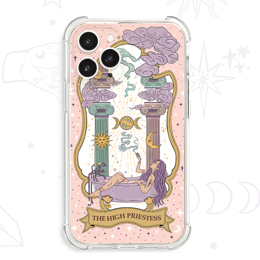 Purplehecate The High Priestess Tarot Mirror Clear Phone Case