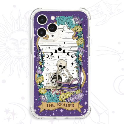Purplehecate The Reader Tarot Card Clear Phone Case