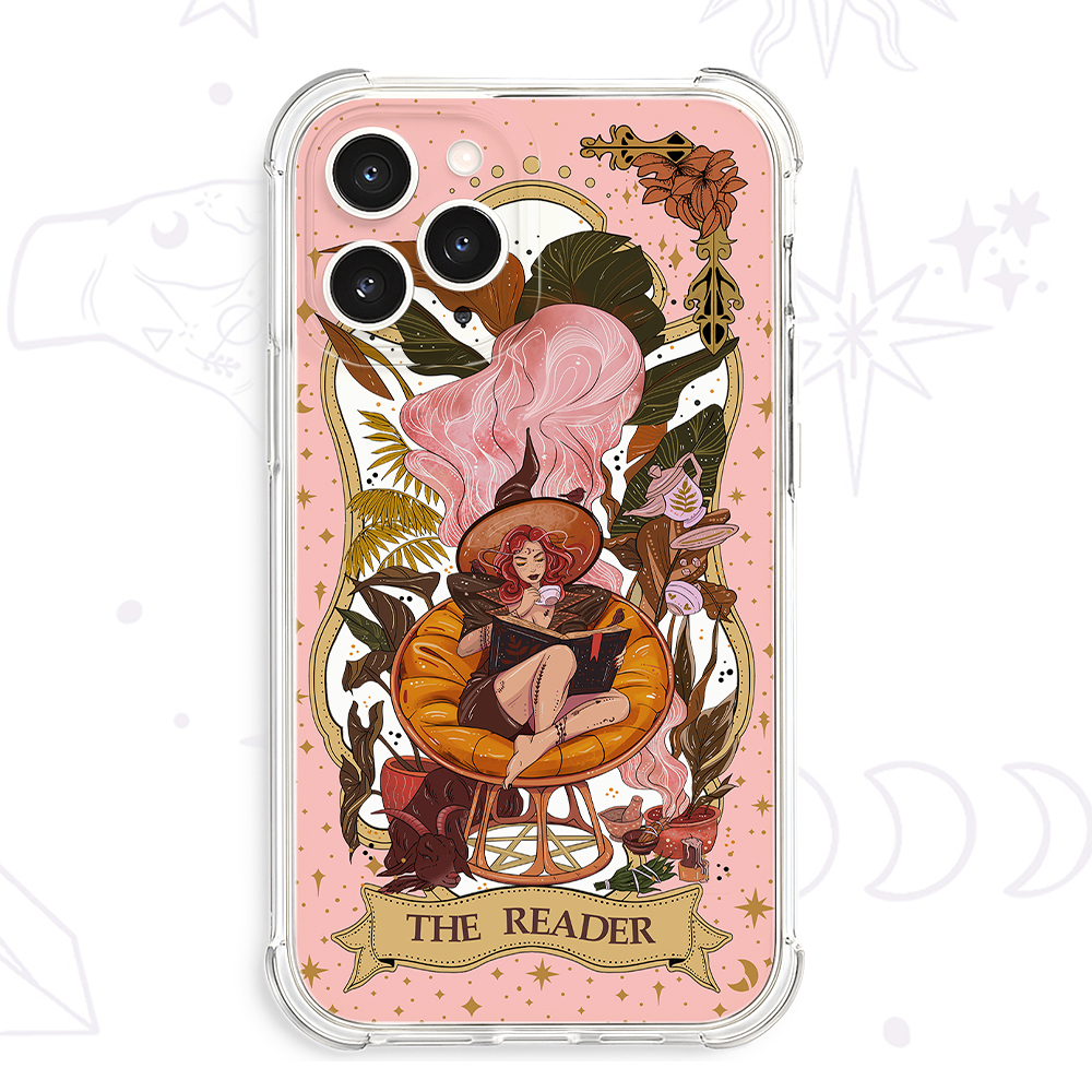 Purplehecate The Reader Tarot Card Clear Phone Case