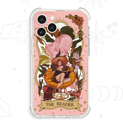 Purplehecate The Reader Tarot Card Clear Phone Case