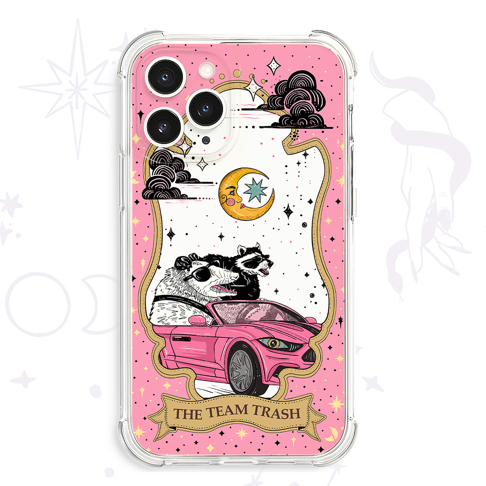 Purplehecate The Team Trash Tarot Card Clear Phone Case