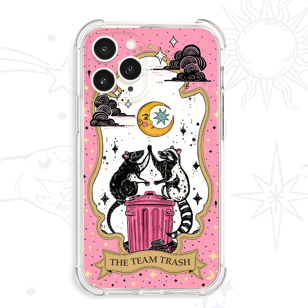 Purplehecate The Team Trash Opossum Tarot Clear Phone Case