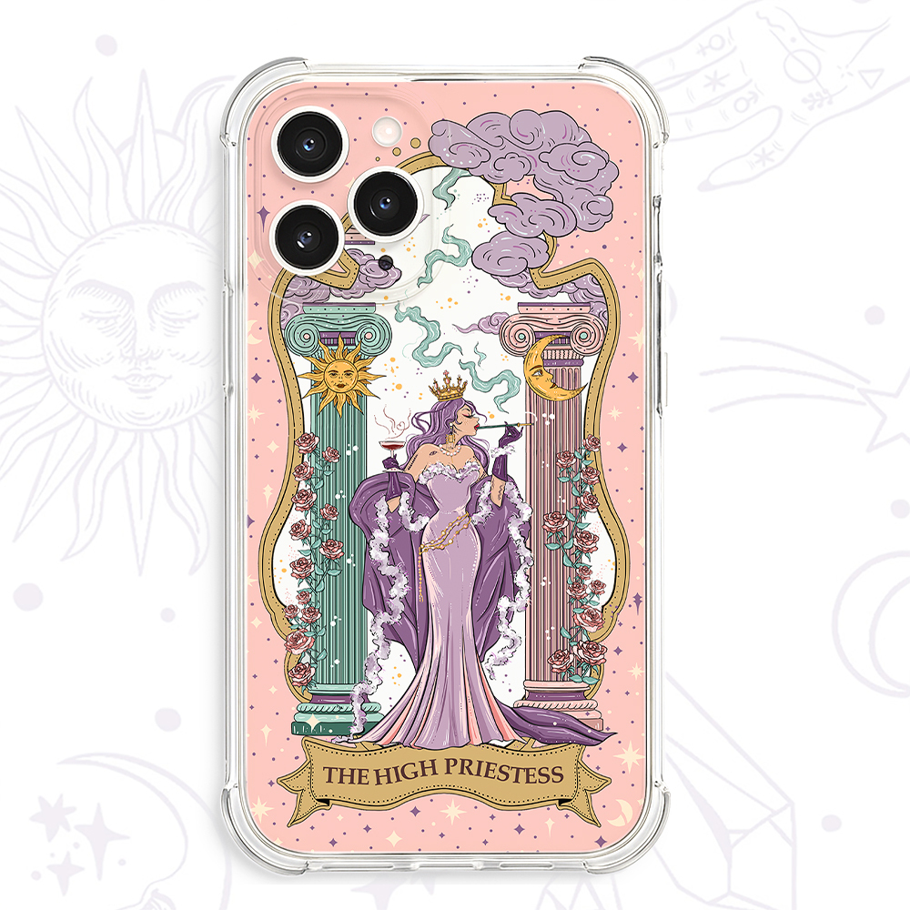 Purplehecate The High Priestess Tarot Card Clear Phone Case
