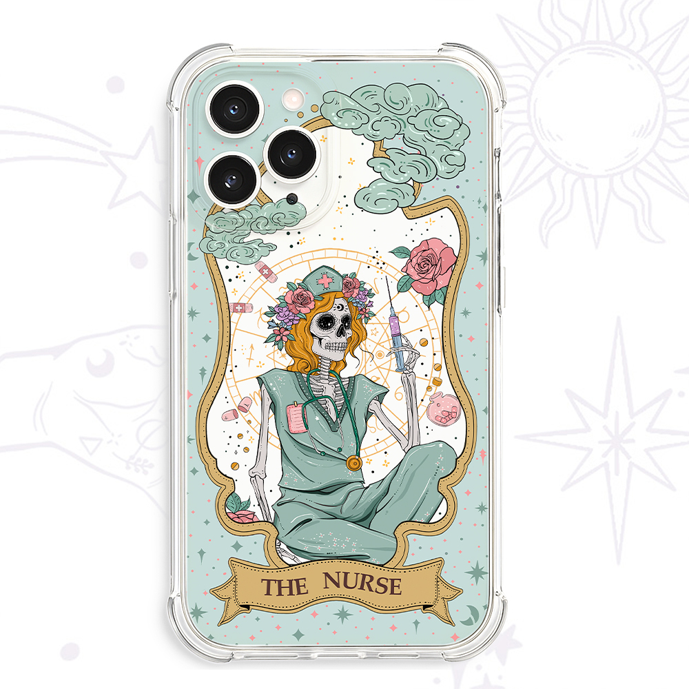 Purplehecate The Nurse Tarot Clear Phone Case