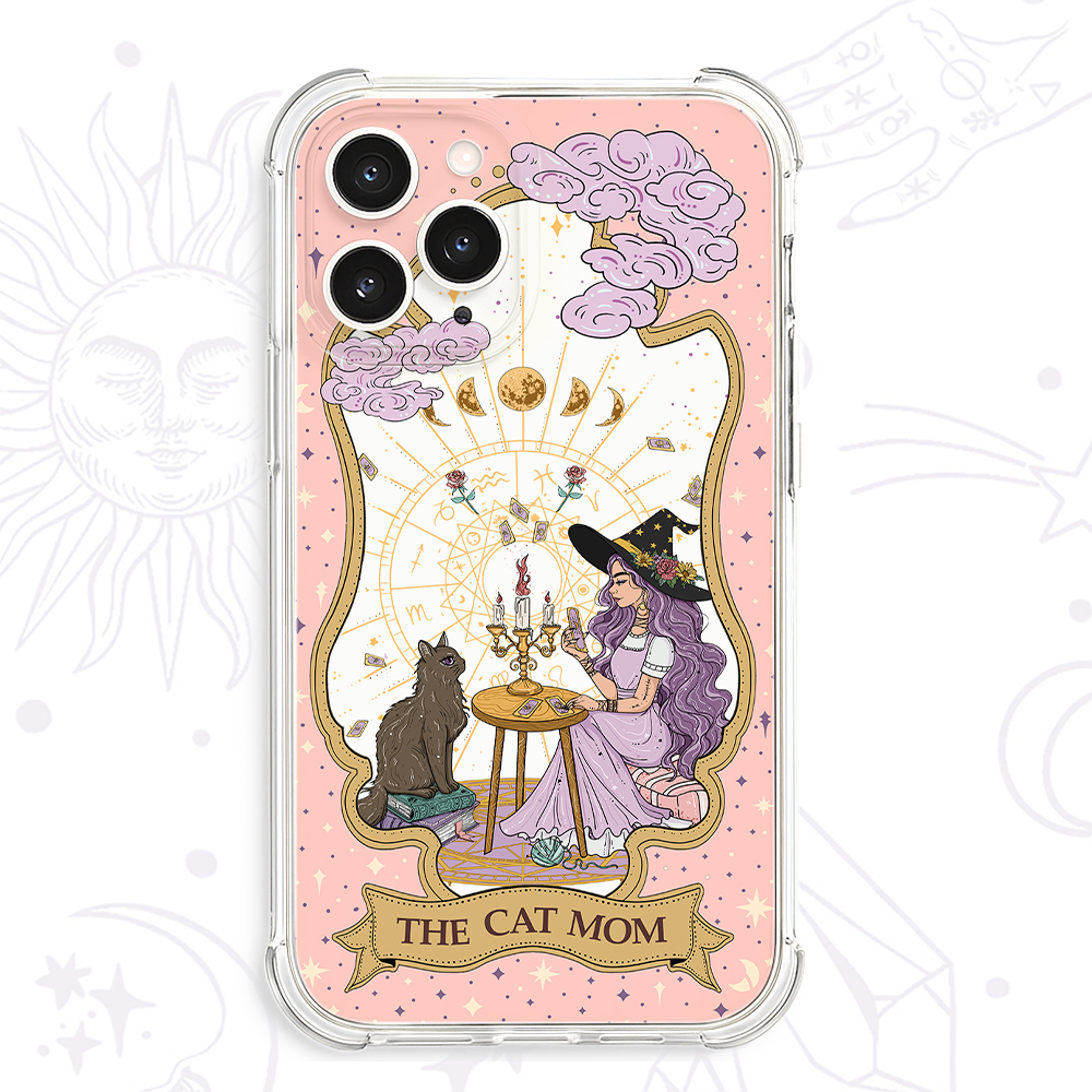 Purplehecate The Cat Witch Mom Tarot Clear Phone Case