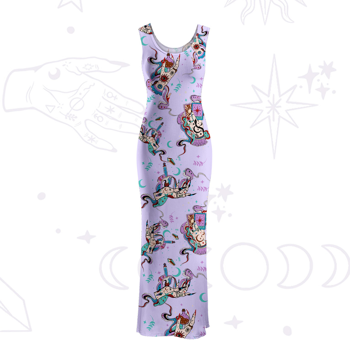 Purplehecate Astrological Secrets Maxi Tank Beachwear Dress