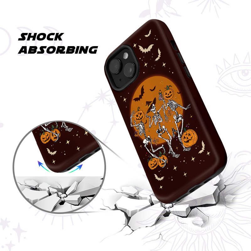 Purplehecate Pumpkin Head Skeleton Dance Halloween Phone Case