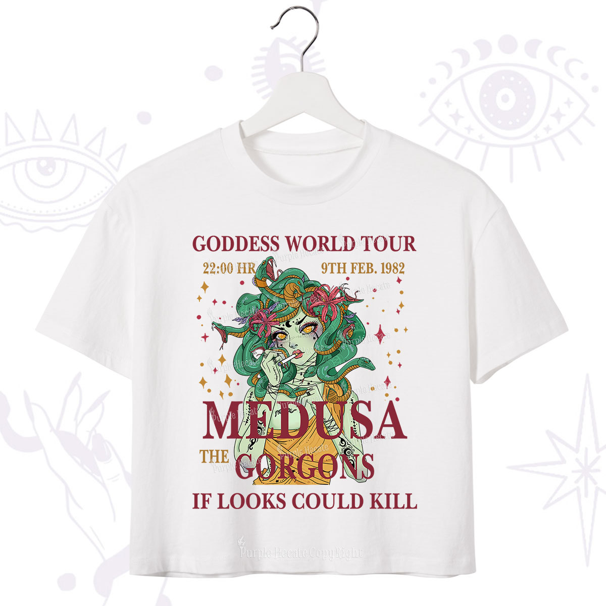 Purplehecate Medusa The Gorgons Crop T-Shirt