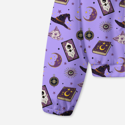 Purplehecate Midnight Witch Tarot All-Over Print Hoodie