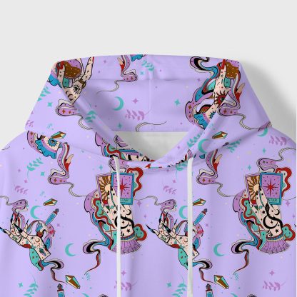 urplehecate Astrological Secrets All-Over Print Hoodie
