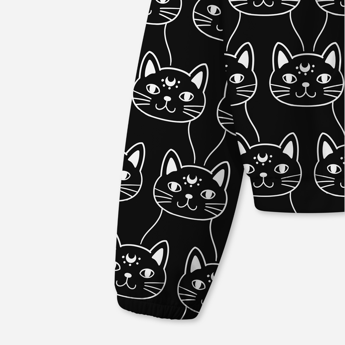 Purplehecate Sketchy Cat All-Over Print Hoodie