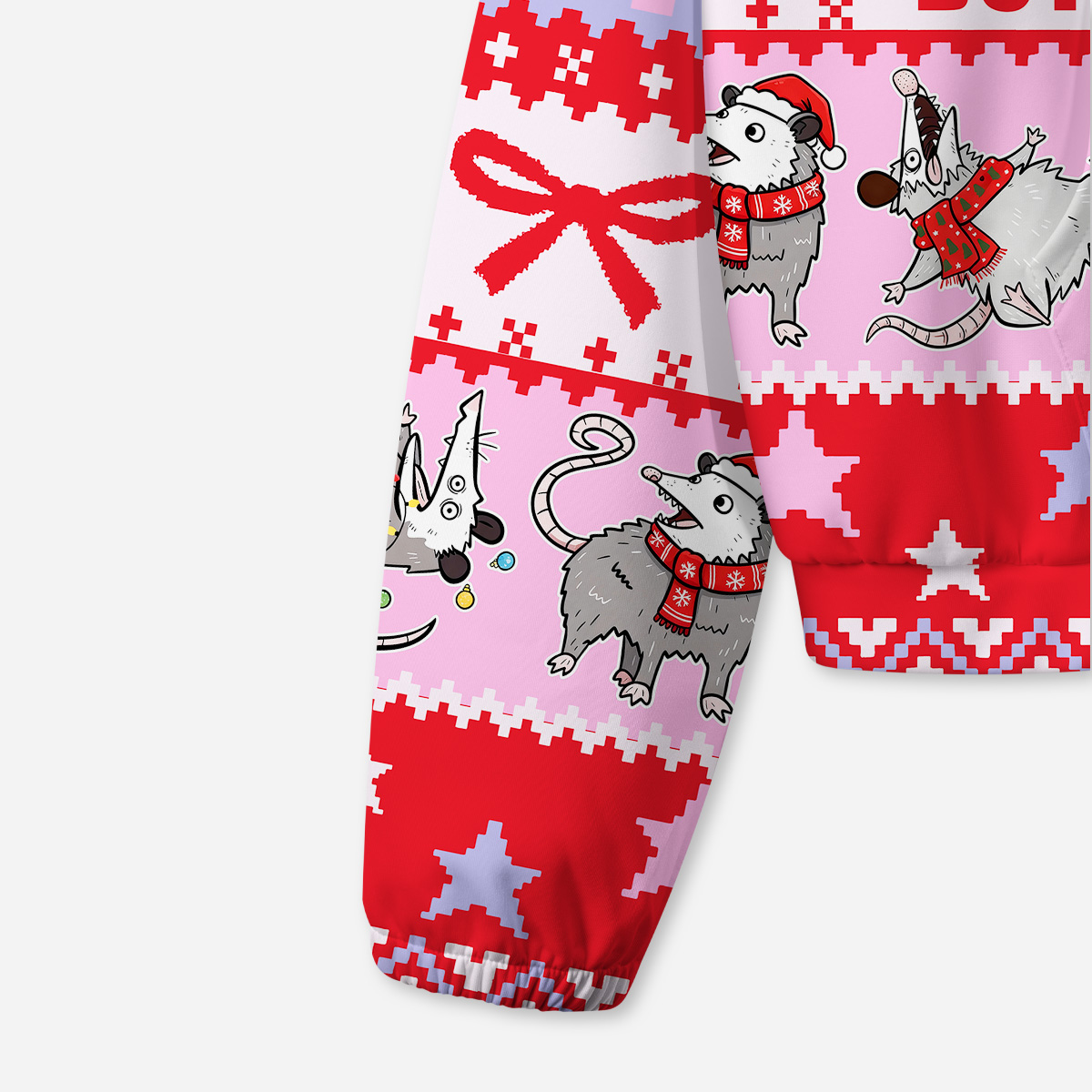 Purplehecate Overstimulated But Festive Possum All-Over Print Hoodie