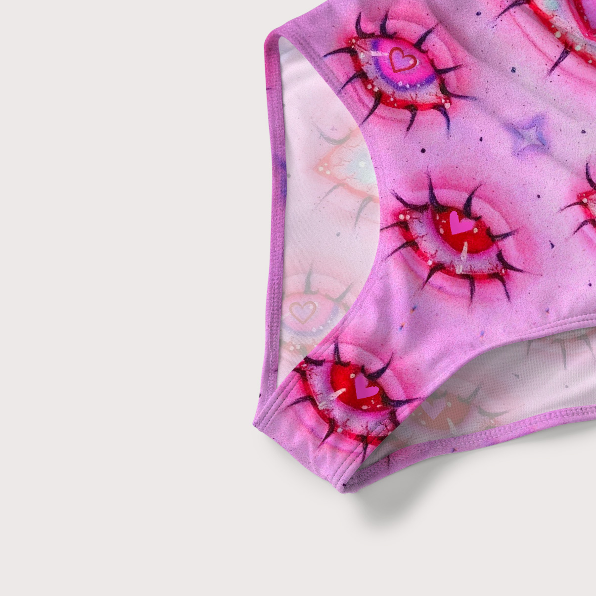 Purplehecate Mystic Love-Eye Slim-Strap Swimsuit