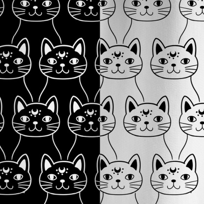 Purplehecate Sketchy Cat All Over Print T-Shirt