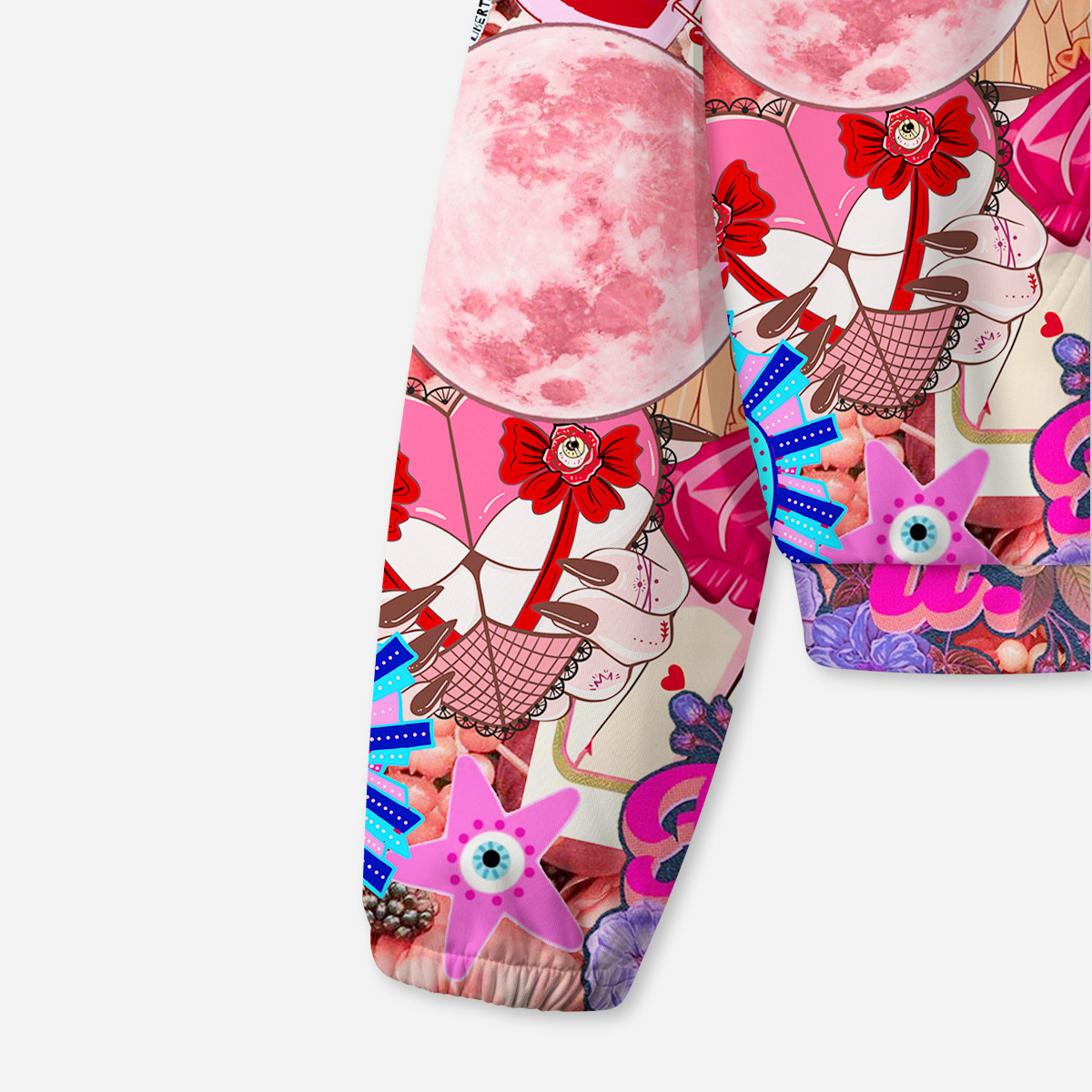 Purplehecate Queen of Hearts Angel Graphic All-Over Print Hoodie